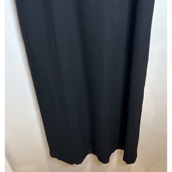 Banana Republic Black Silk Maxi Dress Women's Size 10 - Picture 3 of 16